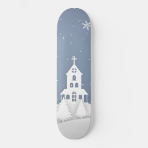 Skateboard Paysage de l'église de Noël