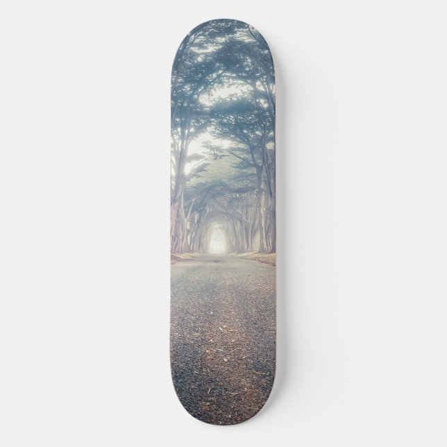 Skateboard Paysage du tunnel de cyprès (Recto)