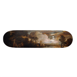 Skateboard Paysage éclairé par la lune par Aert Van Der Neer