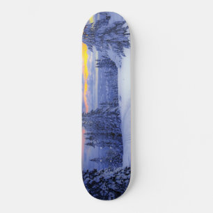 Skateboard Paysage hivernal