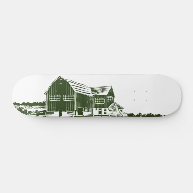 Skateboard Paysage rural maison de ferme de style coupe (Horz)