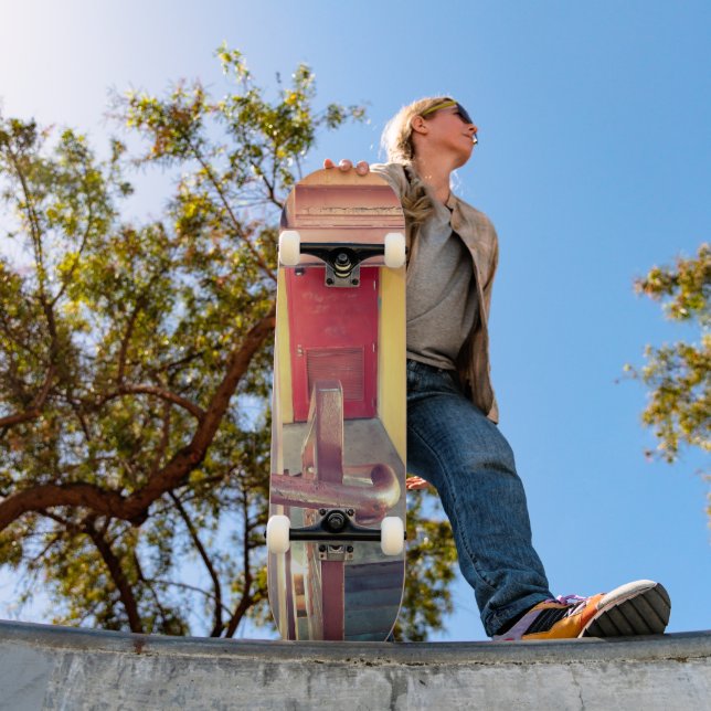 Skateboard Paysage Urbain Rustique Planche à Roulettes Garde  (Extérieur 1)