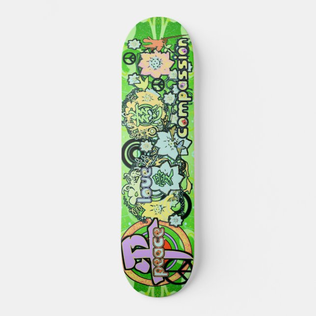 Skateboard Peace-Love-Compassion-Kanji - - (Recto)
