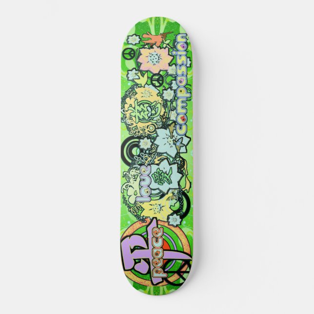 Skateboard Peace-Love-Compassion-Kanji - (Recto)