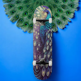 Skateboard Peacock Plumage