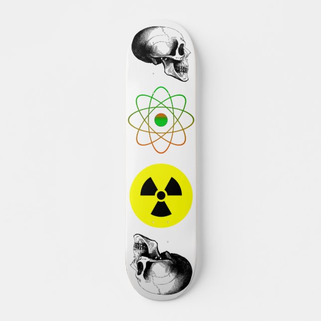 Skateboard Peau Panneau Radiation Atom Panneau Patinage (Devant)