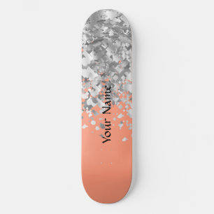 Skateboard Pêche et fausse parties scintillant personnalisée