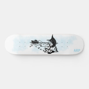 Skateboard *~* PÊCHEUR - Pêche à l'épée Initiales Poisson