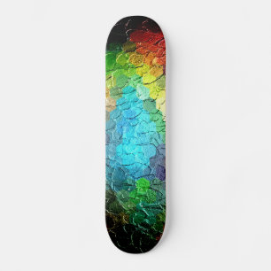 Skateboard Peinture Abstraite Couleurs dynamiques 3