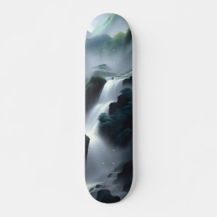 Skateboard Peinture Chinoise D'Une Cascade