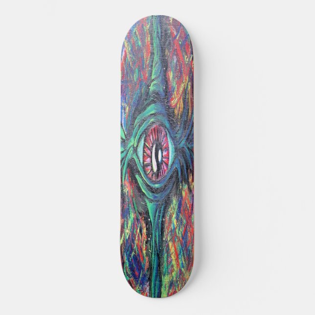 Skateboard Peinture de l'œil tordue et trippy (Recto)