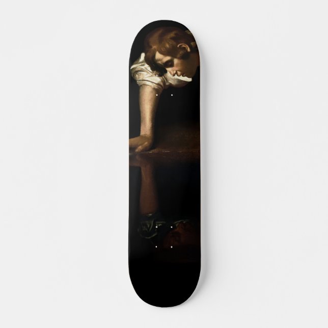 Skateboard Peinture de Narcisse inspirée par Caravage (Devant)