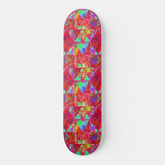 Skateboard Peinture de surface de jardin colorée avec Hydrang (Recto)