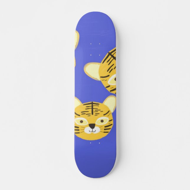 Skateboard peinture de tigres (Devant)