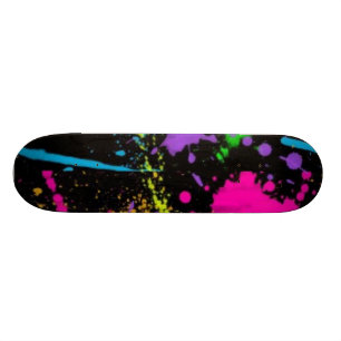 Skateboard peinture-éclaboussure-rose-pourpre