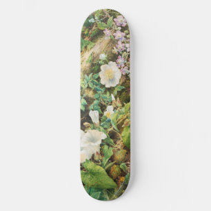 Skateboard Peinture florale de fleurs de pétunias vintage jol