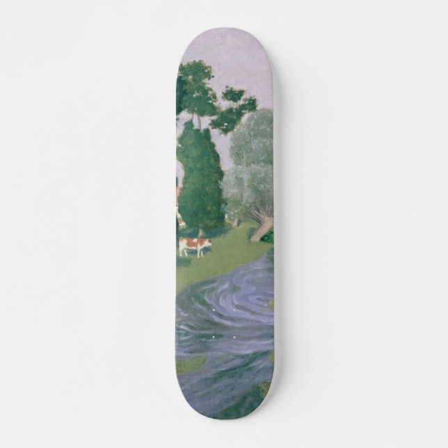 Skateboard Peinture paysagère Art Vintage (Devant)