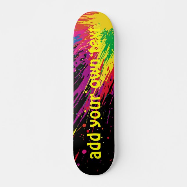 Skateboard peinture planche à roulettes-colorée (Devant)