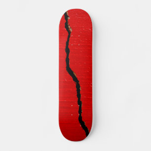 Skateboard Peinture rouge craquée