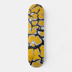 Skateboard Peinture roulotte jaune cramé