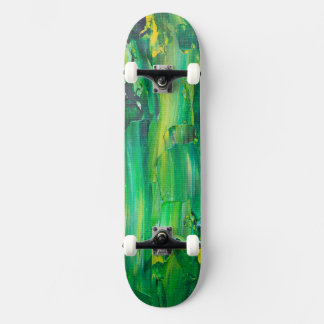 Skateboard Peinture Verte Art Cool