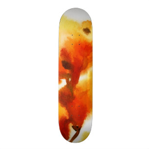 Skateboard Peintures florales abstraites 2 d'aquarelle