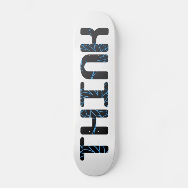 Skateboard Pensez - bleu et gris (Recto)