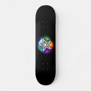 Skateboard pentagramme du Wiccan