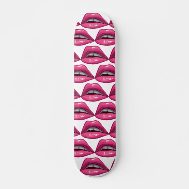Skateboard Pep Art rose lèvres maquillage (Devant)