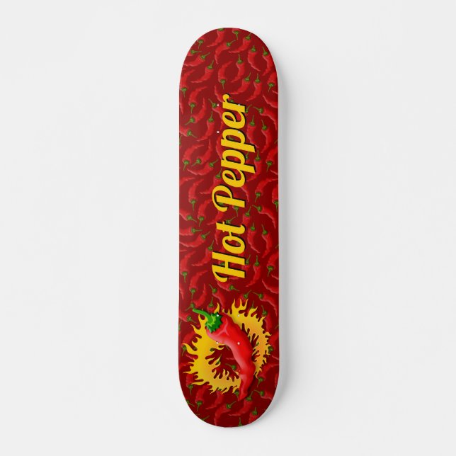 Skateboard Pepper with Flame Skate (Devant)