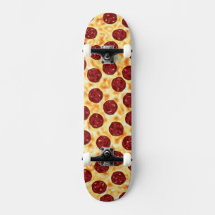 Skateboard Pepperoni Pizza Motif