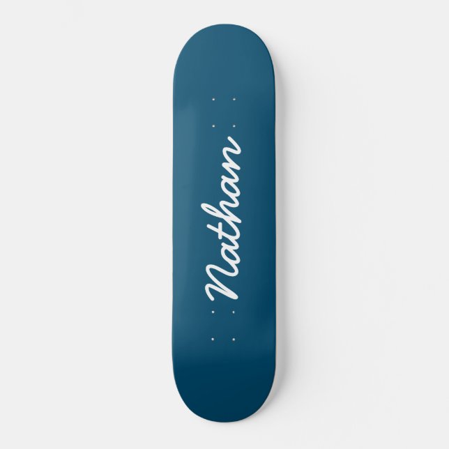 Skateboard Personnalisable en bleu (Recto)
