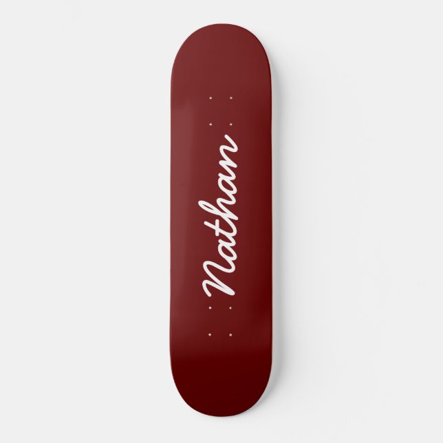 Skateboard Personnalisable en rouge (Recto)