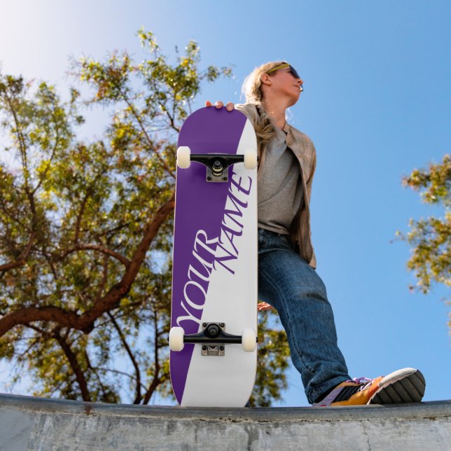 Skateboard personnalisé - Ajoutez votre nom (Extérieur 1)