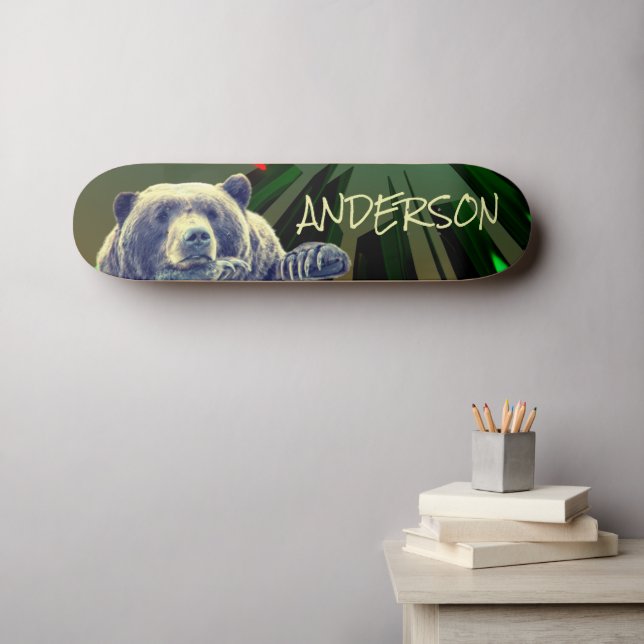 Skateboard PERSONNALISÉ HANK TANK BEAR (Art mural (Horz))