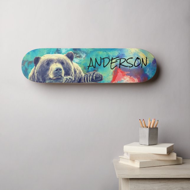 Skateboard Personnalisé Hey BEAR (Art mural (Horz))