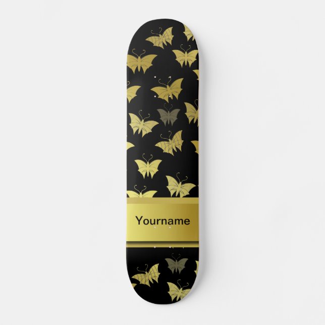 Skateboard personnalisé, modèle, papillon, papillons, (Recto)