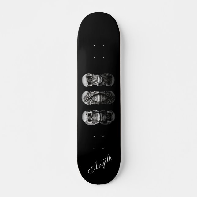 Skateboard personnalisé moderne bleu noir (Devant)