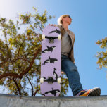 Skateboard Personnalisé Orca Whale Pod Motif Pastel Lilac<br><div class="desc">Pod de baleines de belles baleines orques pour tous les amateurs de baleines. Orca orques décor maison motif,  cadeau. Planche à roux motif Orca pastel violet skateboard.</div>