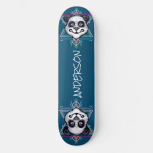 skateboard Personnalisé Panda Head Sacré Géométrie