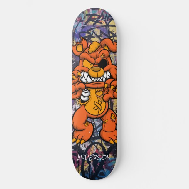 Skateboard personnalisé Teddy Zombie (Recto)