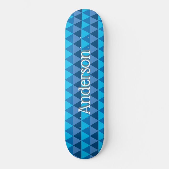 Skateboard personnalisé - Triangles géométriques b (Recto)