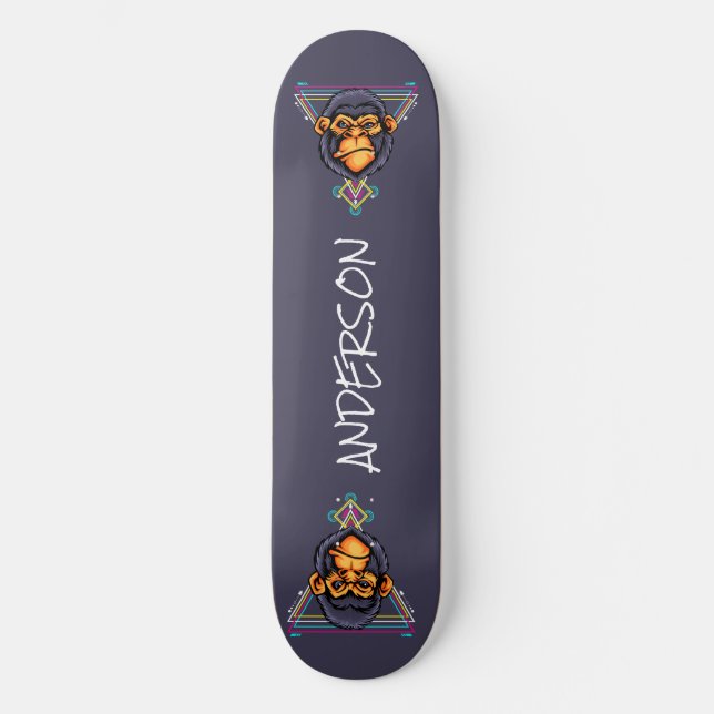 skateboard Personnalized Angry Gorilla Head Sacred (Recto)