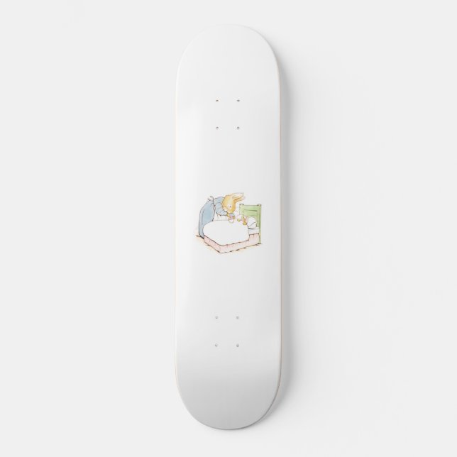 Skateboard Peter Rabbit au lit (nourri par sa mère) (Recto)