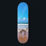 Skateboard Photo et texte personnalisés - Votre propre design<br><div class="desc">Photo et texte personnalisés - Votre propre design - Mon animal de compagnie - Famille personnalisée / Amis ou Cadeau personnel - Ajouter votre photo et votre texte - Redimensionner et déplacer ou supprimer et ajouter des éléments / du texte avec outil de personnalisation! Choisissez / ajoutez votre police /...</div>