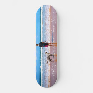 Skateboard Photo personnalisée et texte Votre design - I Love