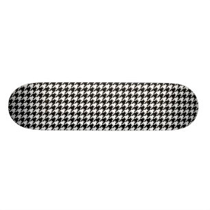 Skateboard Pied-de-poule noir et blanc