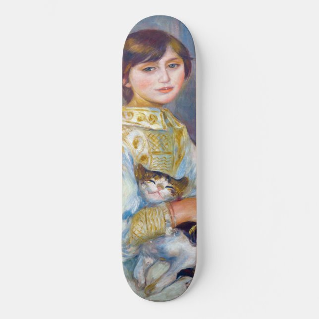Skateboard Pierre-Auguste Renoir - Enfant avec chat (Recto)