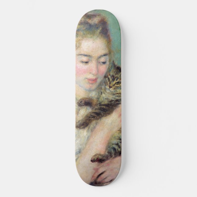 Skateboard Pierre-Auguste Renoir - Femme avec chat (Recto)