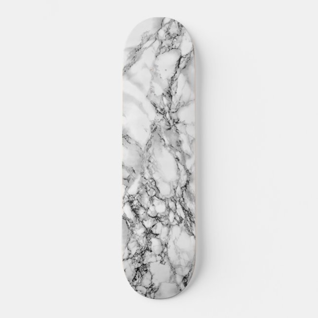 Skateboard Pierre Marbre blanc tendance - Moderne (Recto)